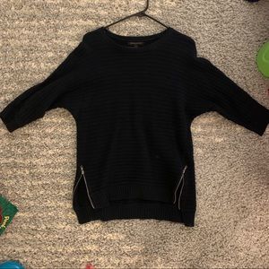 Navy zipper banana republic sweater